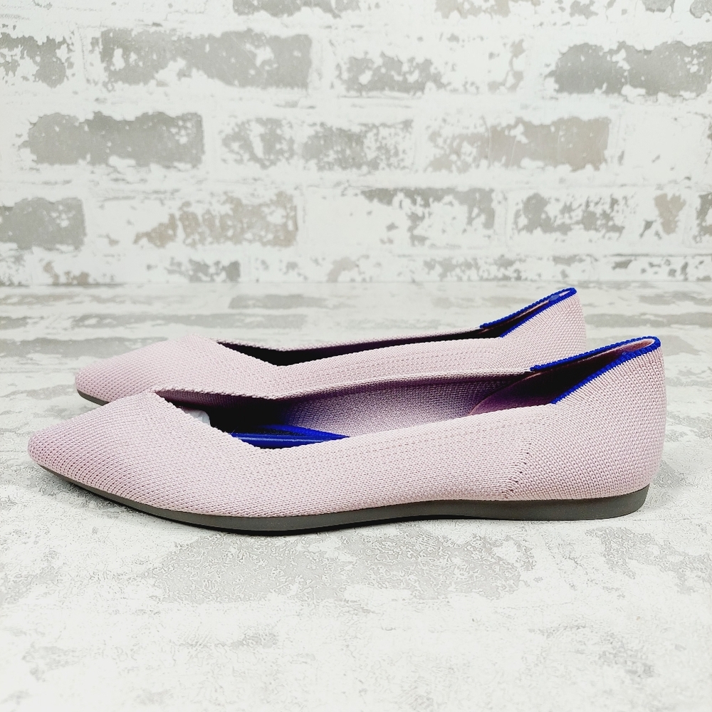 Rothy's Pink Knit Pointed Toe Flats